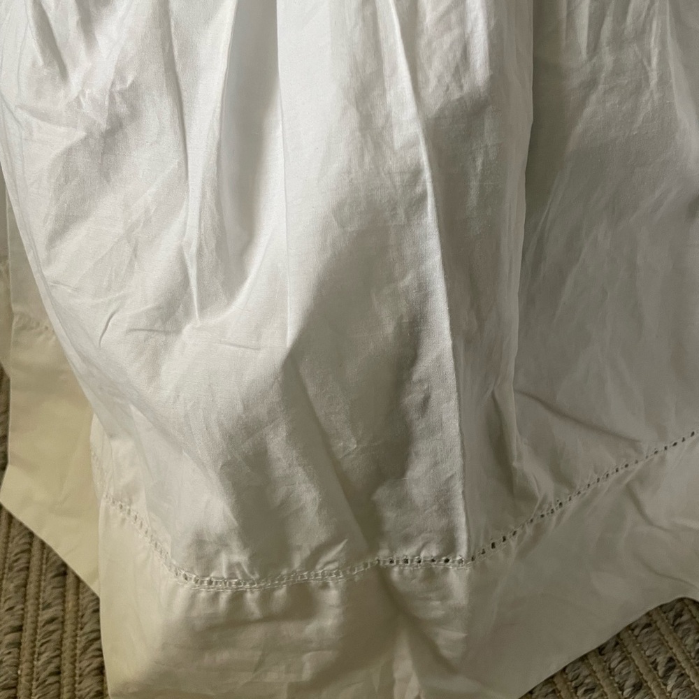 Pine Cone Hill twin hemstitched bed skirt. In very good condition.